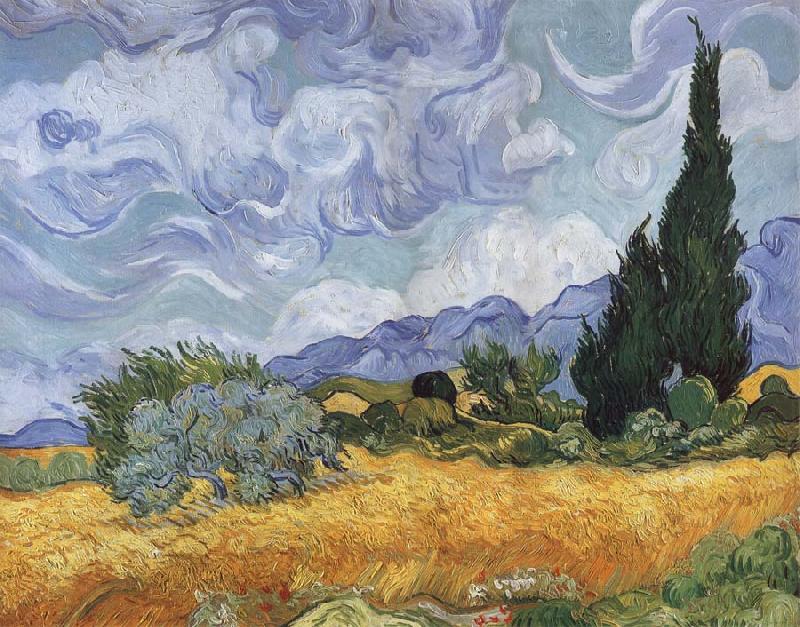 Vincent Van Gogh A Wheatfield,with Cypresses Germany oil painting art
